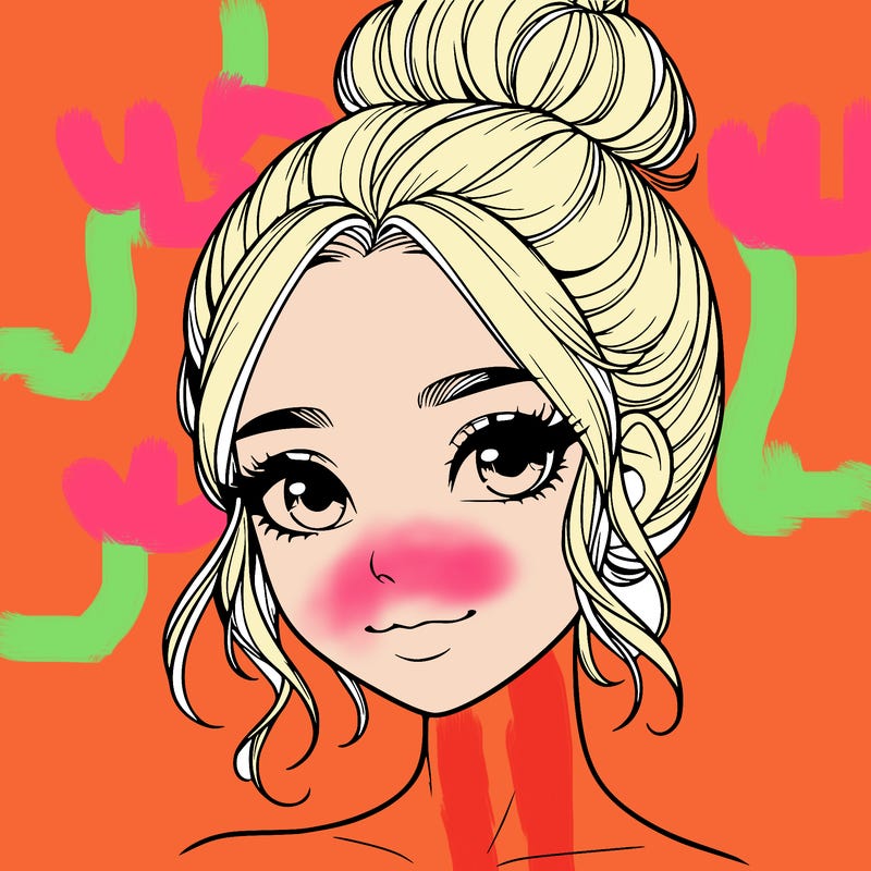 realistic pretty girl with hair in bun