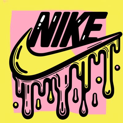 dripping nike logo