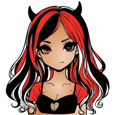 a realistic girl devil