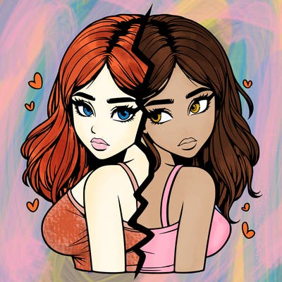 realistic girl split