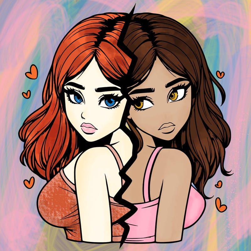 realistic girl split