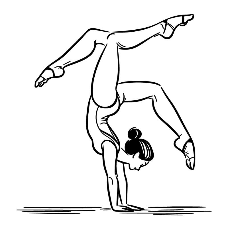 a woman doing gymnastics