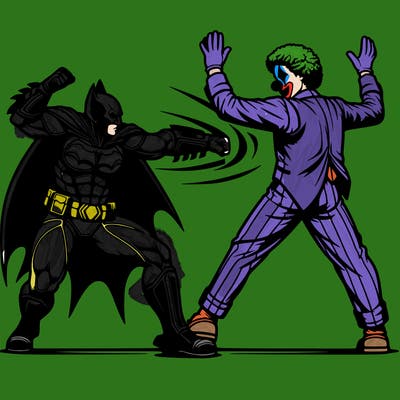 the joker and batman fighting
