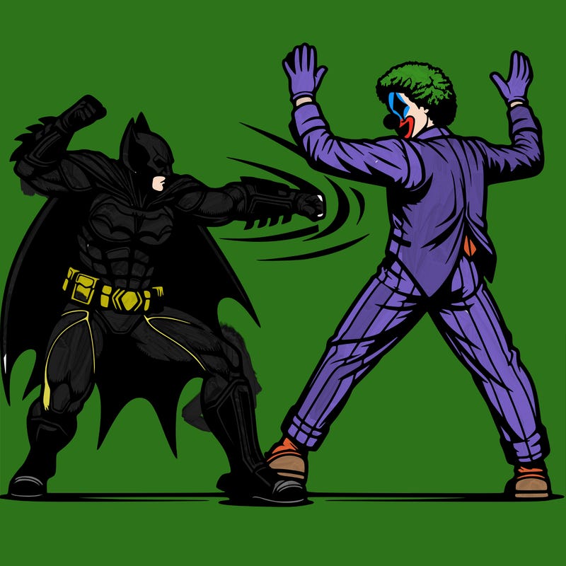 the joker and batman fighting
