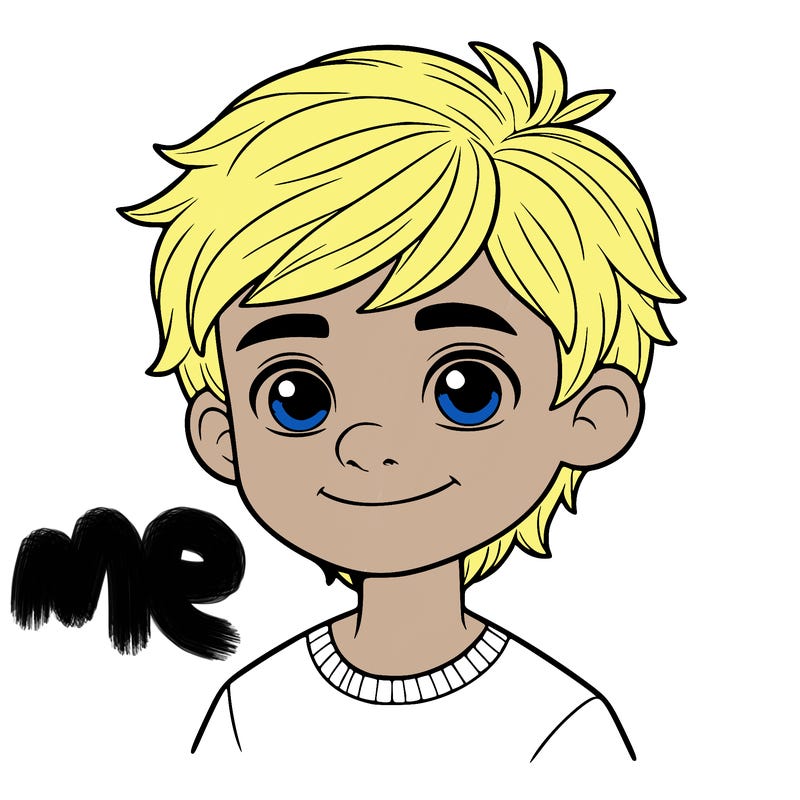 boy with blond hair and blues eyes