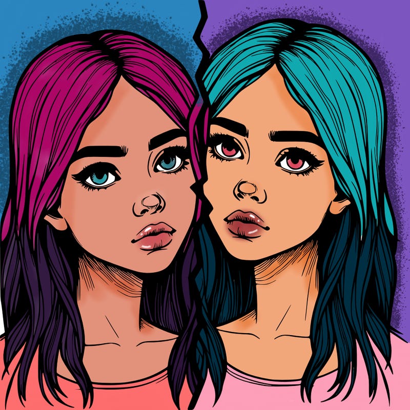 realistic girl split