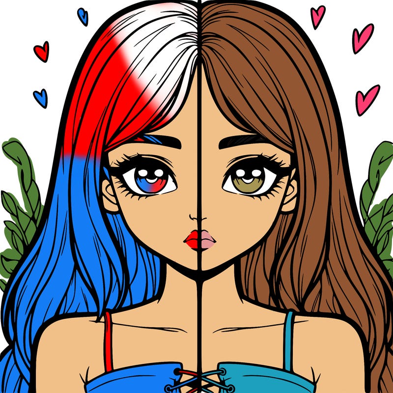 realistic girl split