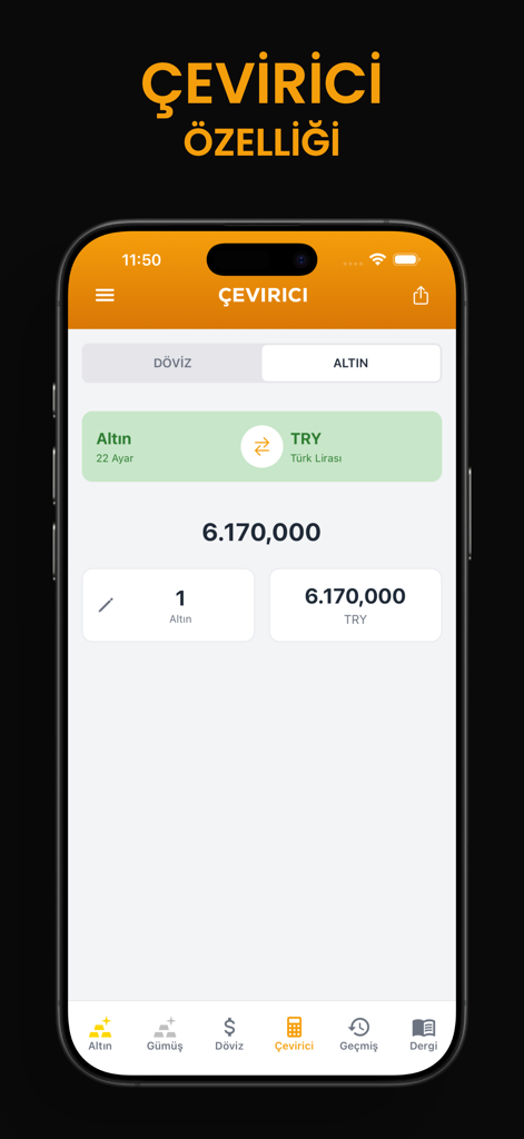 IZKO app gold to Turkish Lira currency converter interface