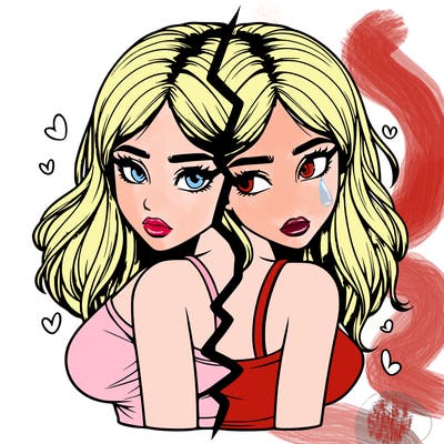 realistic girl split