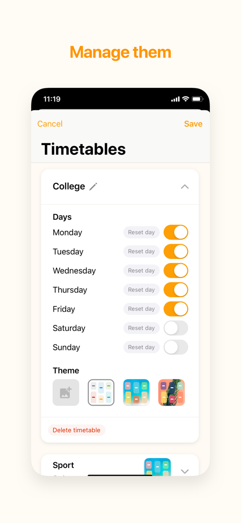 My Timetable - Quick & Simple - Education App | MWM