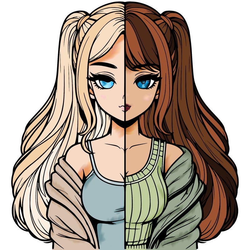 realistic girl split