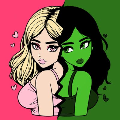 realistic girl split