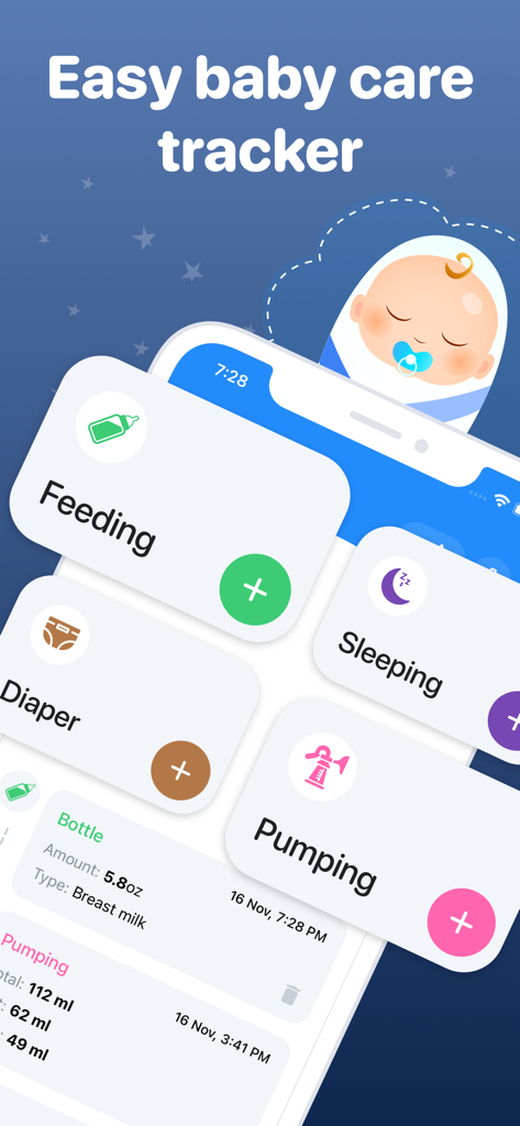 Baby Feeding Tracker & Log - Health & Fitness App | MWM