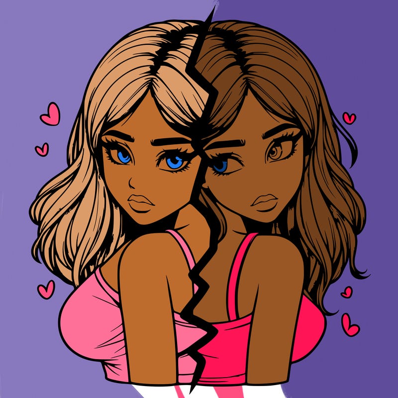 realistic girl split