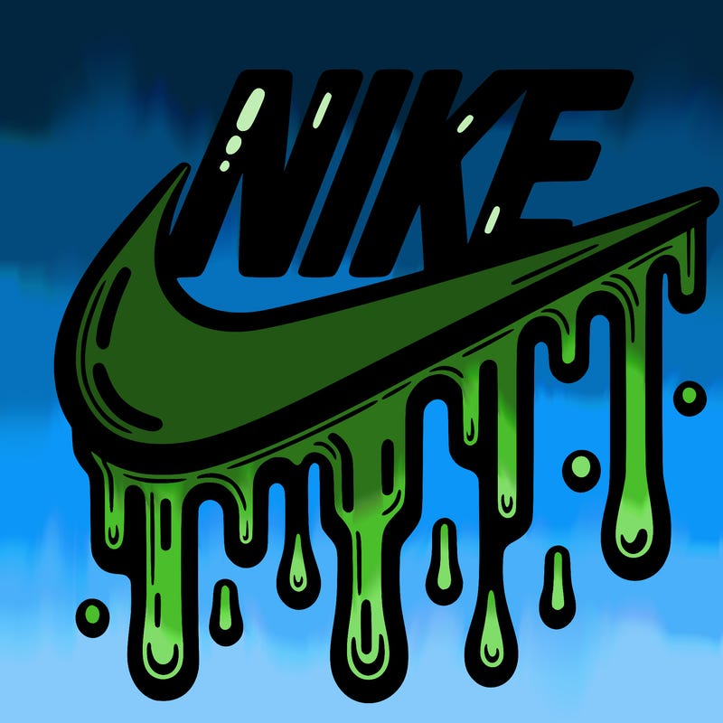 dripping nike logo