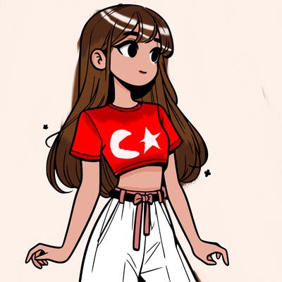 girl in a cute crop top