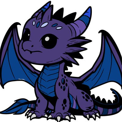 fierce baby night dragon