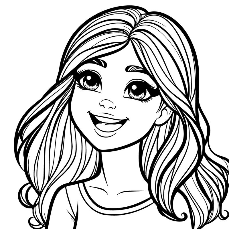 beautiful teenage girl happy realistic