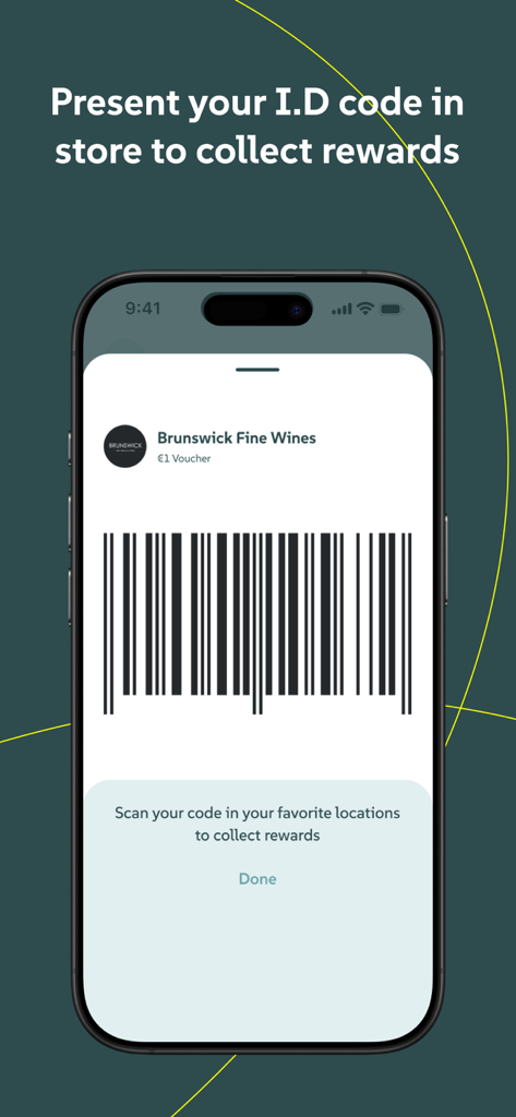 Lynked Loyalty - Digital loyalty barcode on iPhone screen for store rewards.