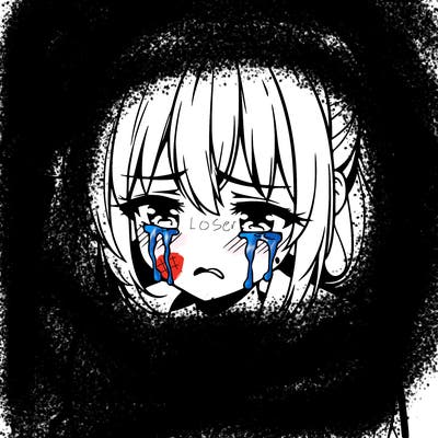 anime girl crying