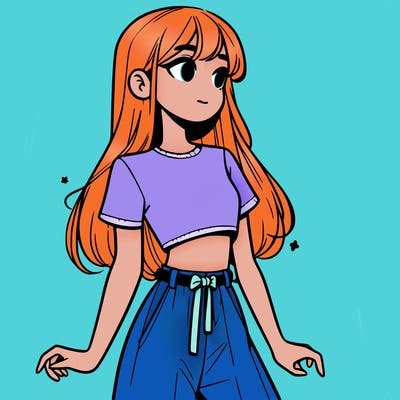 girl in a cute crop top