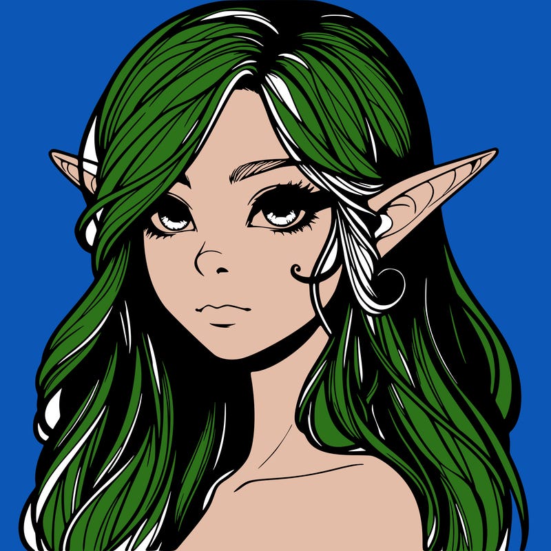 elf girl realistic dark fantasy