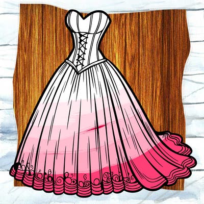 wedding dress-corset and a long and flowy skirt