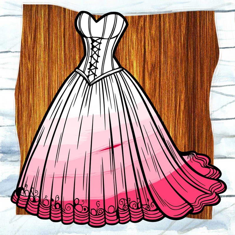 wedding dress-corset and a long and flowy skirt