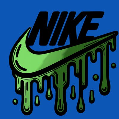 dripping nike logo