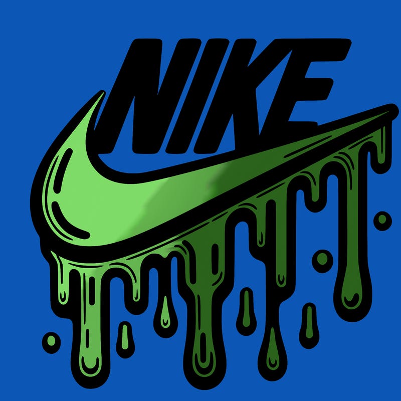 dripping nike logo