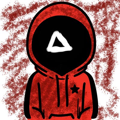 a person with non face waering a hoodie with a small star symbol on the hoodie