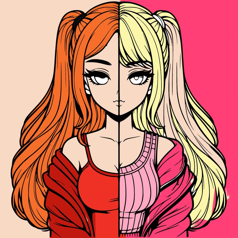 realistic girl split