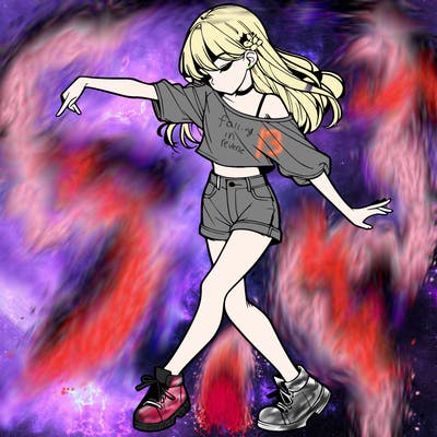 realistic girl danceing