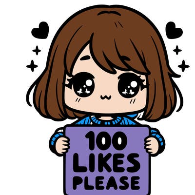 cute girl holding a sign saying 100 likes please
