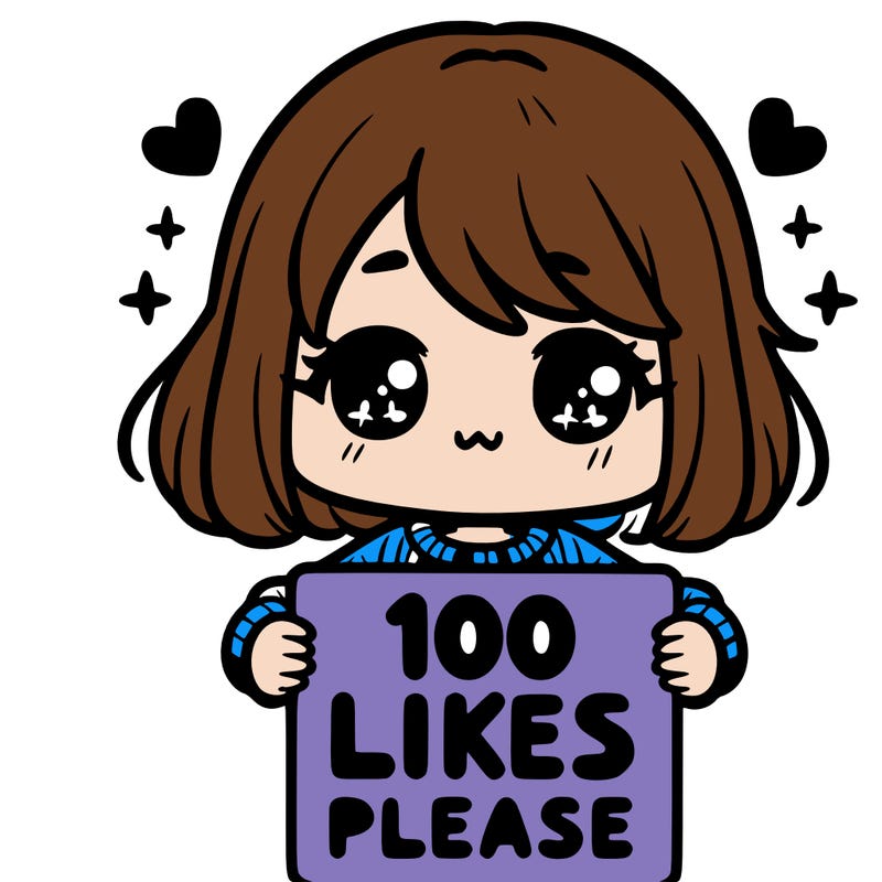 cute girl holding a sign saying 100 likes please