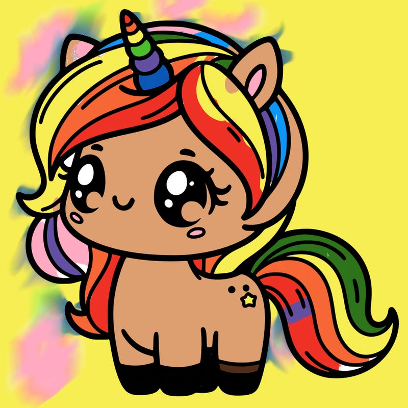 a cute unicorn girl