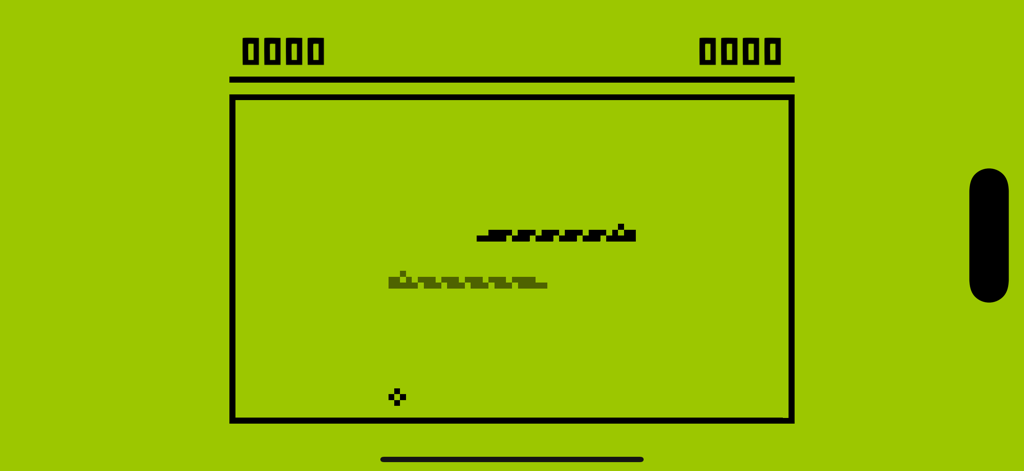 Snake II: Classic Mobile Game - Classic Snake II gameplay featuring pixelated graphics on a green background