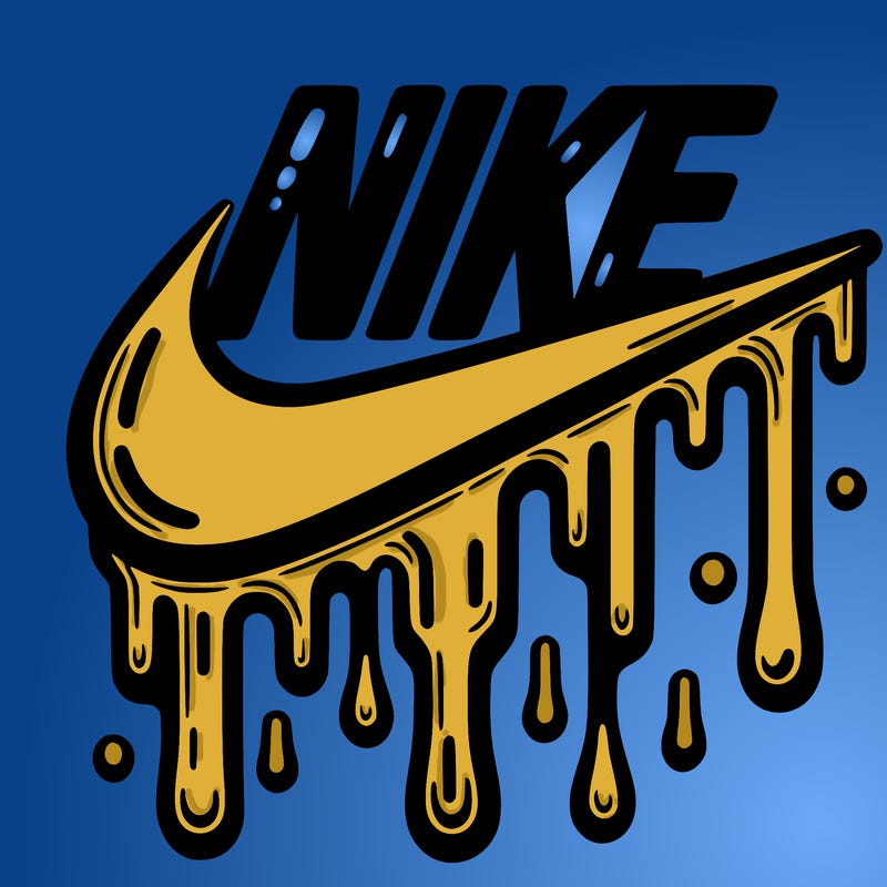 dripping nike logo