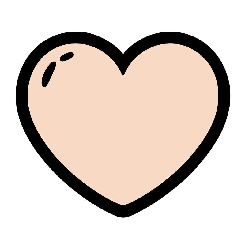 a blank heart