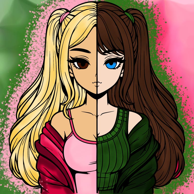 realistic girl split