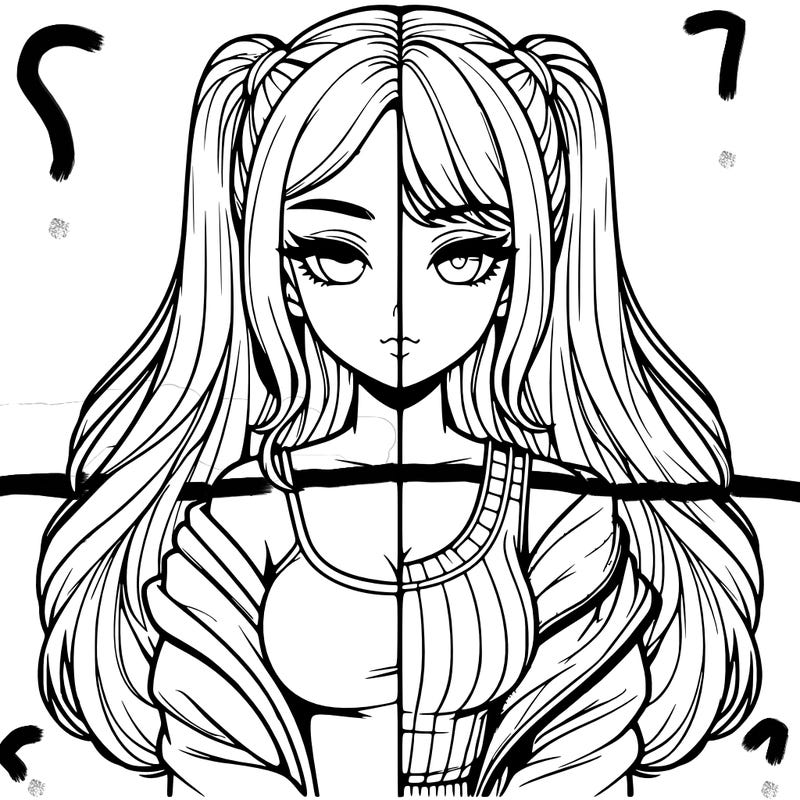 realistic girl split