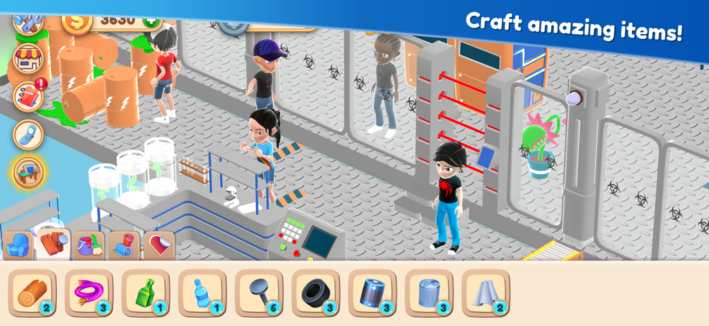 Avatares creando objetos en un entorno de laboratorio en Home Valley