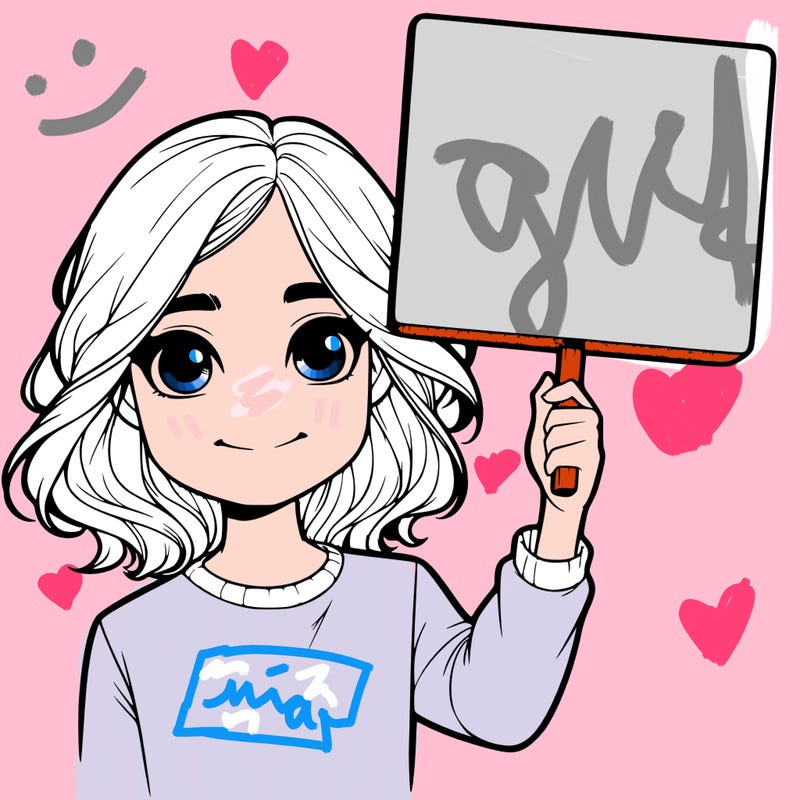 realistic girl holding up a sign