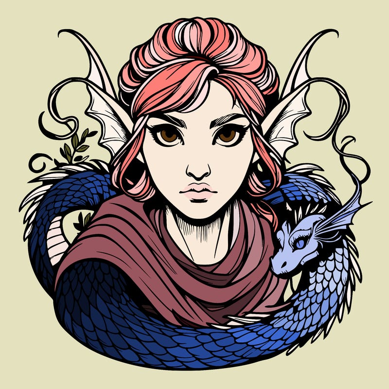 realistic mythical woman creature