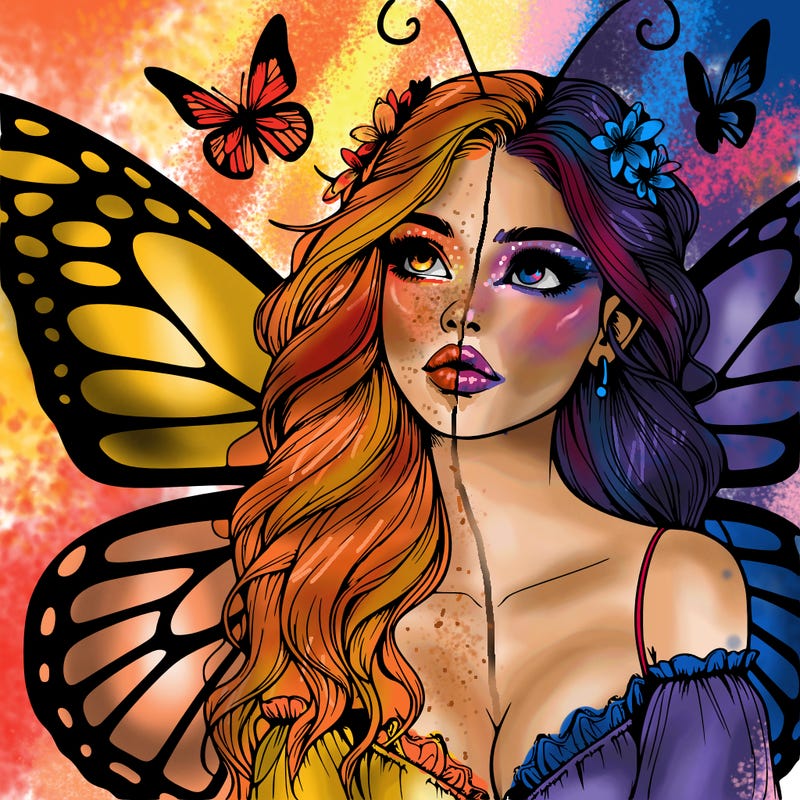 butterfly fairy realistic girl