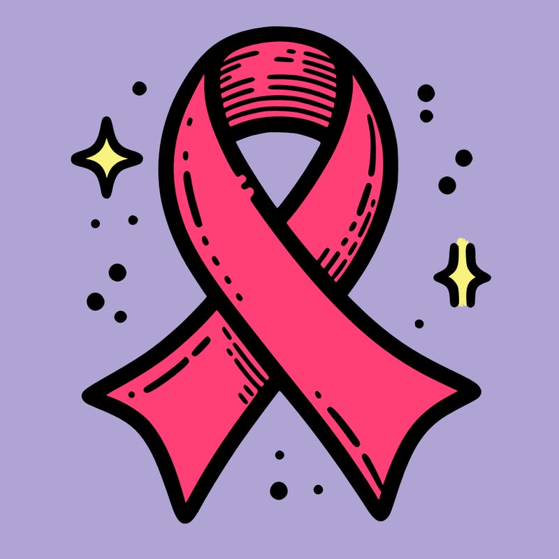 ribbon symbol of national breast cancer awareness month