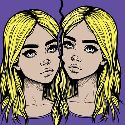 realistic girl split