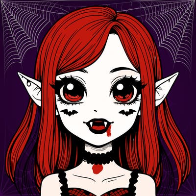 vampire girl realistic