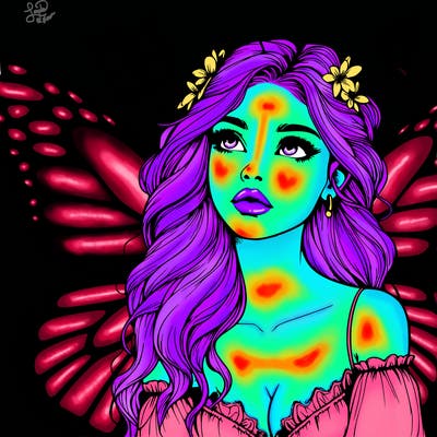 butterfly fairy realistic girl