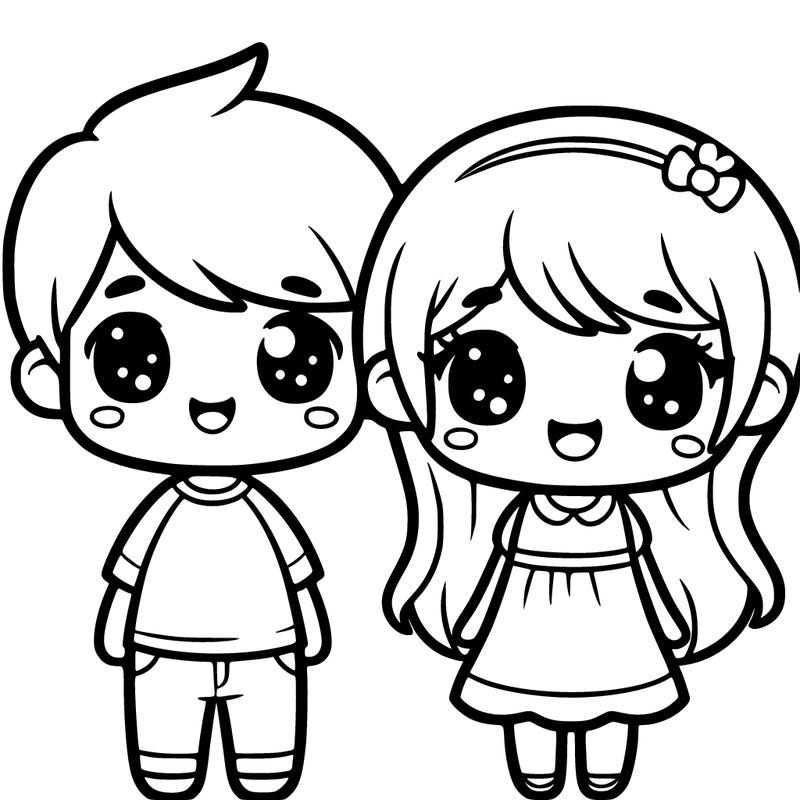 is cute boy and girl